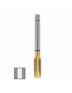UNF3/8-24, Sriegiklis kiaurai kiaurymei HSSE, Combo, TiN YG-1