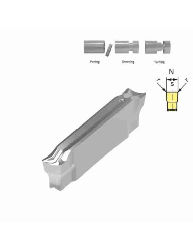 GD24NT-30.03-00-PTN NK15S, Atpjovimo, griovelių tekinimo plokštelė, aliuminiui