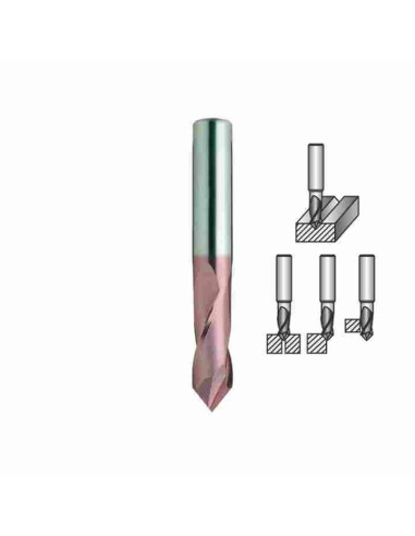 3mm, 4 x 6 x 50, K2 Kietmetalinė freza TiAIN Z2, G9400030