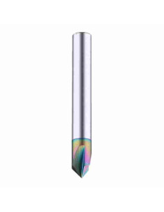 90°, 3mm 3x50, Z-3, DLC, Briaunų freza aliuminiui, CARBIDEN