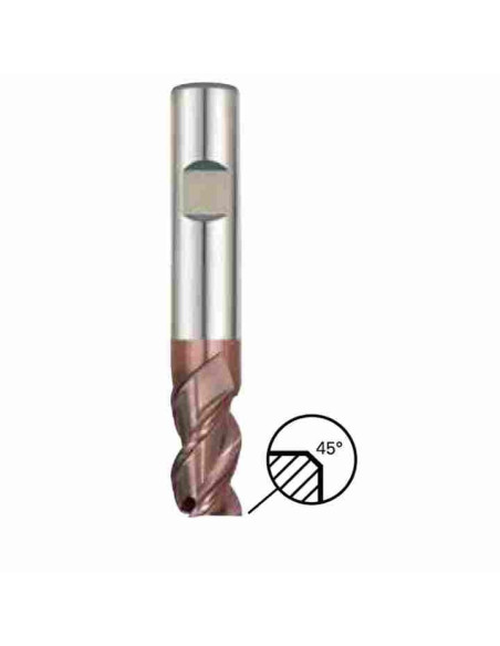 10mm, 19x10x72, Ch-0,13, Z-3, Freza kietmetalio , su nuimtu aštriu kampu, YG1, G9G49100