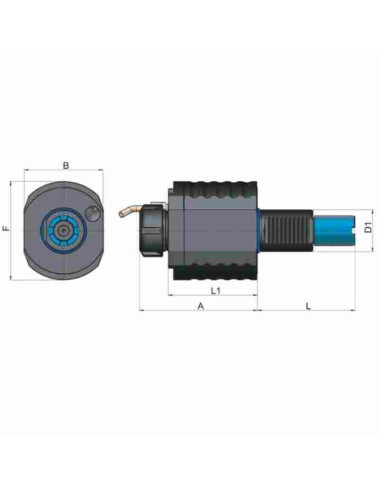 OKUMA VDI30-ER25, LB-LT 200, Aksialinis aktyvus laikiklis DIN6499, Eroglu