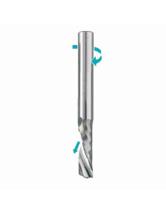 5mm, 16x5x60, Z1, Freza, plastmasei, drožlė į apačią