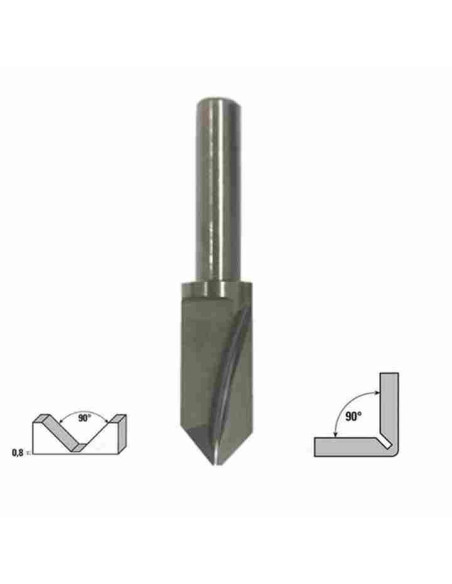 10mm, 6x50, 90V, Aliuminio kompozito lenkimo freza, 2mm