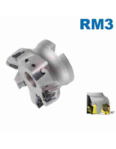 Freza su plokštelėmis 90', Z3. RM3PCM4040HR, Korloy