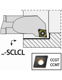 S10K-SCLCL06, 13x10x125xLH/CC0602,  ISO Turn Holder Internal, YG-1