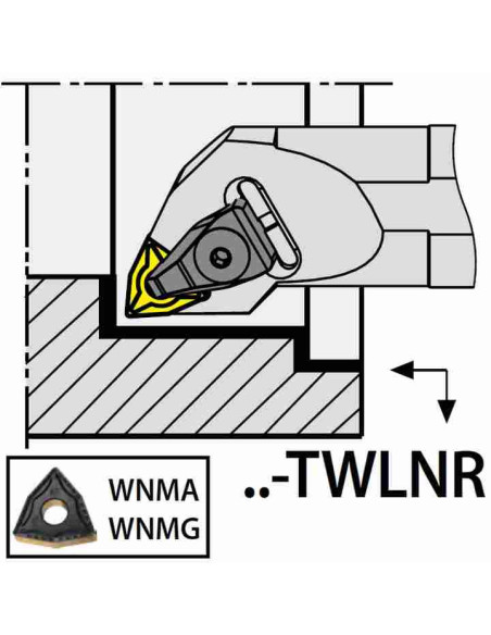 A50U-TWLNR08, 63x50x350xRH/WN0804,  ISO Turn Holder Internal, YG-1