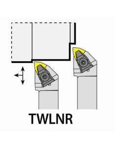 TWLNR4040S08, ISO Tekinimo laikiklis, YG-1 for WN0804