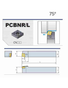 išorinio tekinimo laikiklis, PCBNR3232-P16, Korloy