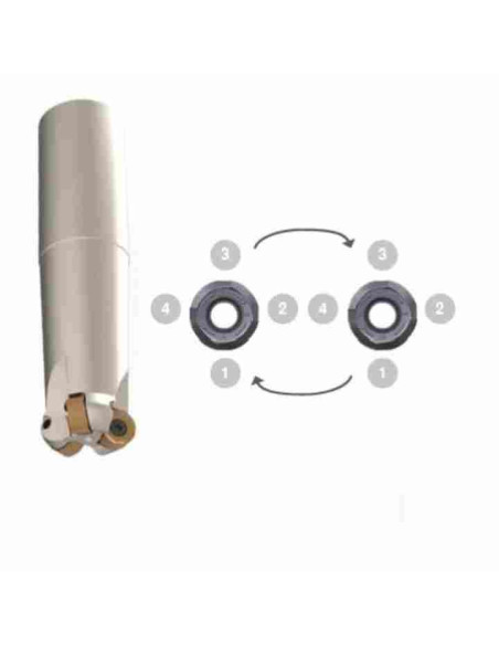 32mm, Z-3, Freza su plokštelėmis, CARBIDEN, RNKU 1204, C-DSM-R12-32.R.03-A-70
