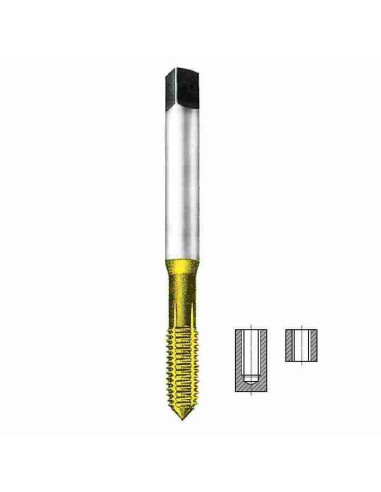 M2.2 x 0,45, Formeris, HSSE, TiN danga, DIN371, 6HX, YG-1, TD713156
