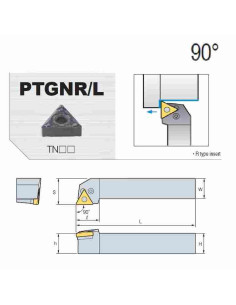 išorinio tekinimo laikiklis, PTGNL4040-S27, Korloy