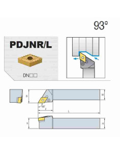 išorinio tekinimo laikiklis, PDJNL3225-P15, Korloy