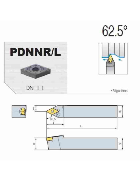 išorinio tekinimo laikiklis, PDNNR3232-P15N, Korloy