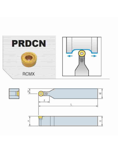 išorinio tekinimo laikiklis, PRDCN2020-M10, Korloy