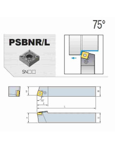išorinio tekinimo laikiklis, PSBNR1616-H09, Korloy
