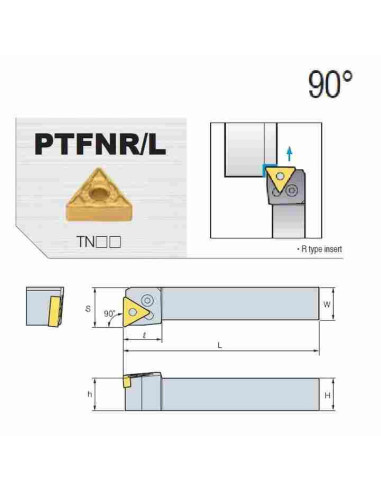 išorinio tekinimo laikiklis, PTFNR3232-P27, Korloy