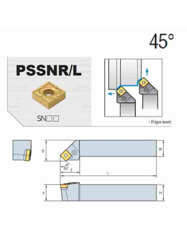 išorinio tekinimo laikiklis, PSSNR4040-S19, Korloy