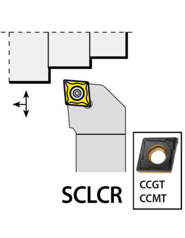 SCLCR1212F09, 12x12x80xRH/CC09T3,  ISO Tekinimo laikiklis, YG-1