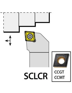 SCLCR1010E09, 10x10x70xRH/CC09T3,  ISO Tekinimo laikiklis, YG-1