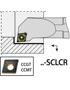 A16M-SCLCR09, 20x16x150xRH/CC09T3,  ISO Turn Holder Internal, YG-1