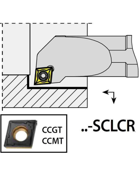 A16M-SCLCR09, 20x16x150xRH/CC09T3,  ISO Turn Holder Internal, YG-1