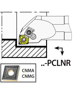 A25R-PCLNR12C, 32x25x200xRH/CN1204,  ISO Turn Holder Internal, YG-1