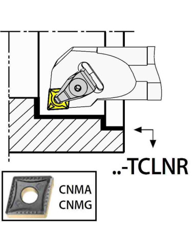 S32T-TCLNR12, 40x32x300xRH/CN1204,  ISO Turn Holder Internal, YG-1