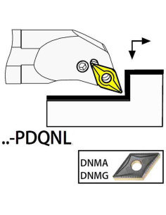 A50U-PDQNL15, 63x50x350xLH/DN1506,  ISO Turn Holder Internal, YG-1