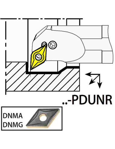 A40T-PDUNR15, 50x40x300xRH/DN1506,  ISO Turn Holder Internal, YG-1