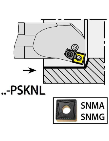 S25S-PSKNL12C, 32x25x250xLH/SN1204,  ISO Turn Holder Internal, YG-1