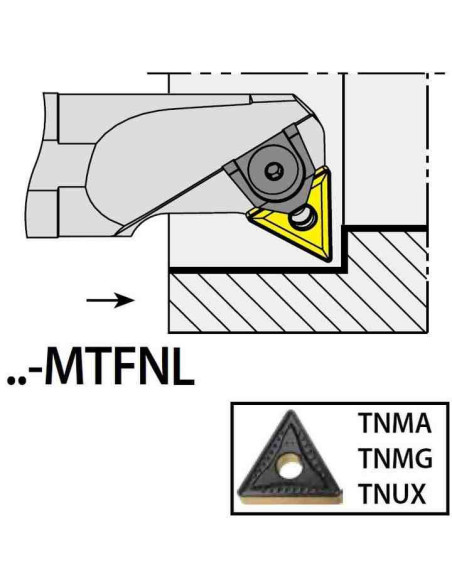 S40U-MTFNL22, 50x40x350xLH/TN2204,  ISO Turn Holder Internal, YG-1