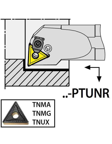 S20R-PTUNR16, 25x20x200xRH/TN1604,  ISO Turn Holder Internal, YG-1