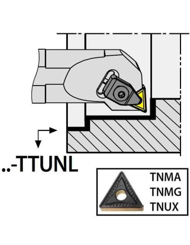 S50V-TTUNL22, 63x50x400xLH/TN2204,  ISO Turn Holder Internal, YG-1