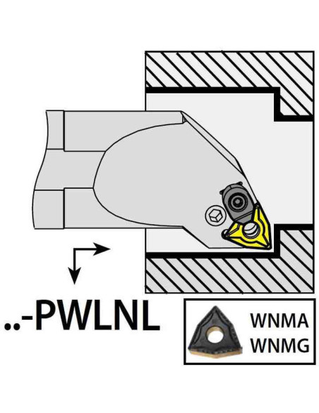 A32S-PWLNL08C, 40x32x250xLH/WN0804,  ISO Turn Holder Internal, YG-1