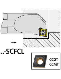 S10K-SCFCL06, 13x10x125xLH/CC0602,  ISO Turn Holder Internal, YG-1
