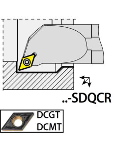 S20R-SDQCR11, 25x20x200xRH/DC11T3,  ISO Turn Holder Internal, YG-1