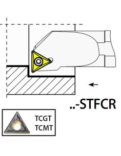 S12K-STFCR11, 17x12x125xRH/TC1102,  ISO Turn Holder Internal, YG-1