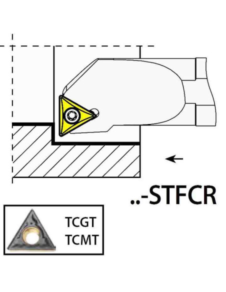 S12K-STFCR11, 17x12x125xRH/TC1102,  ISO Turn Holder Internal, YG-1