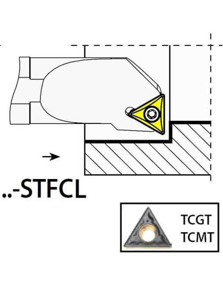 S16P-STFCL16, 20x16x170xLH/TC16T3,  ISO Turn Holder Internal, YG-1
