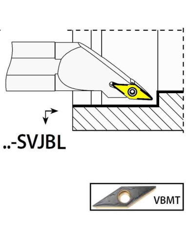 S25S-SVJBL16, 32x25x250xLH/VB1604,  ISO Turn Holder Internal, YG-1