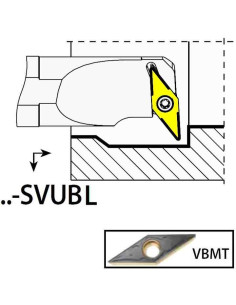 S25S-SVUBL16, 32x25x250xLH/VB1604,  ISO Turn Holder Internal, YG-1
