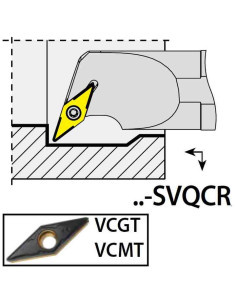 S25S-SVQCR16, 32x25x250xRH/VC1604,  ISO Turn Holder Internal, YG-1