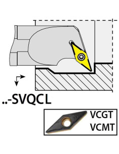 S25S-SVQCL16, 32x25x250xLH/VC1604,  ISO Turn Holder Internal, YG-1