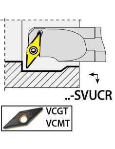 A25R-SVUCR16, 32x25x200xRH/VC1604,  ISO Turn Holder Internal, YG-1