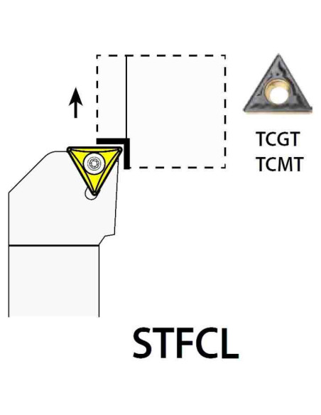 STFCL1616H11, 16x16x100xLH/TC1102,  ISO Tekinimo laikiklis, YG-1
