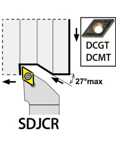 SDJCR1010E07, 10x10x70xRH/DC0702,  ISO Tekinimo laikiklis, YG-1