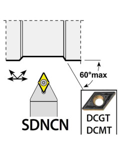 SDNCN2020K11, 20x20x125xNH/DC11T3,  ISO Tekinimo laikiklis, YG-1