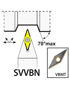 SVVBN3232P16, 32x32x170xNH/VB1604,  ISO Tekinimo laikiklis, YG-1