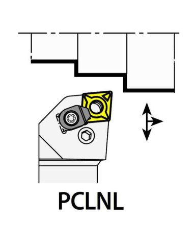 PCLNL2525M12C, 25x25x150xLH/CN1204,  ISO Tekinimo laikiklis, YG-1